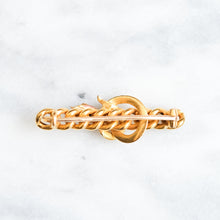 Load image into Gallery viewer, Victorian 14K Yellow Gold Sapphire and Rose Cut Diamond Serpent Brooch