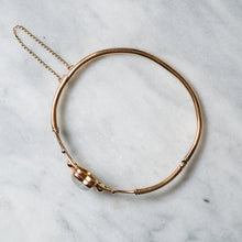 Load image into Gallery viewer, Antique Victorian 15K Rose Gold Cabochon Heart Moonstone Bangle