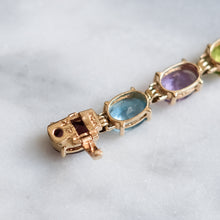 Load image into Gallery viewer, Vintage 14K Yellow Gold Multi-Gem Bracelet