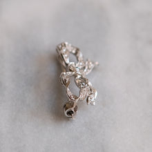 Load image into Gallery viewer, Edwardian / Belle Epoque Platinum Rose-Cut Diamond Bow Brooch