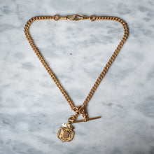 Load image into Gallery viewer, Antique Victorian 9K Rose Gold Curb Link Albert Watch Chain