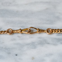 Load image into Gallery viewer, Antique Victorian 9K Rose Gold Curb Link Albert Watch Chain