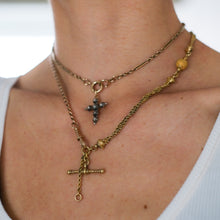 Load image into Gallery viewer, Victorian 15K Yellow Gold Albertina Watch Chain with Textured Ball and T-Bar