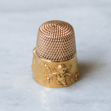 Load image into Gallery viewer, Antique 14K Yellow and Rose Gold Cherub Thimble