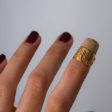 Load image into Gallery viewer, Antique 14K Yellow and Rose Gold Cherub Thimble