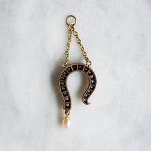 Load image into Gallery viewer, Victorian Gold and Silver Diamond and Pearl Question Mark Pendant