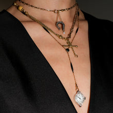 Load image into Gallery viewer, Victorian Gold and Silver Diamond and Pearl Question Mark Pendant