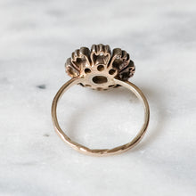 Load image into Gallery viewer, Victorian 9K Yellow Gold Diamond Flower Cluster Ring