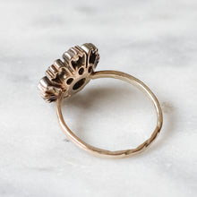Load image into Gallery viewer, Victorian 9K Yellow Gold Diamond Flower Cluster Ring