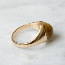 Load image into Gallery viewer, Vintage 9K Yellow Gold Flush-Set Tiger's Eye with Cat Eye Effect
