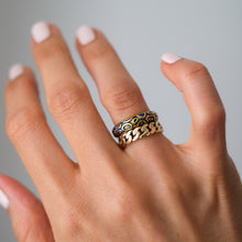 Load image into Gallery viewer, Vintage 18K Yellow Gold Blue Enamel Tiffany & Co. Ring