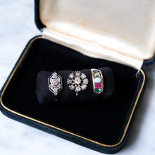 Load image into Gallery viewer, Antique Victorian 9K Yellow Gold ADORE Acrostic Ring