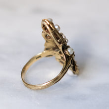 Load image into Gallery viewer, Arts & Crafts 14K Gold Amethyst Pearl Ring by Walton & Co