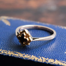 Load image into Gallery viewer, Victorian 14K Rose Gold Maltese Cross Garnet Ring