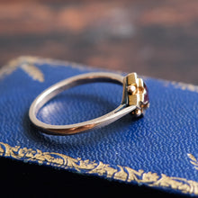 Load image into Gallery viewer, Victorian 14K Rose Gold Maltese Cross Garnet Ring