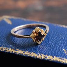 Load image into Gallery viewer, Victorian 14K Rose Gold Maltese Cross Garnet Ring