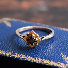 Load image into Gallery viewer, Victorian 14K Rose Gold Maltese Cross Garnet Ring