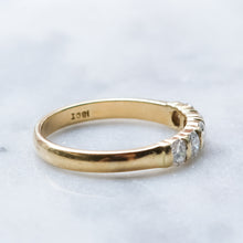 Load image into Gallery viewer, Contemporary Vintage 18K Yellow Gold 5-Stone Diamond Band
