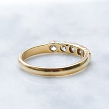 Load image into Gallery viewer, Contemporary Vintage 18K Yellow Gold 5-Stone Diamond Band