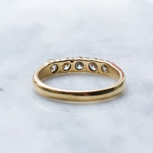 Load image into Gallery viewer, Contemporary Vintage 18K Yellow Gold 5-Stone Diamond Band