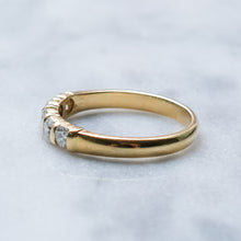 Load image into Gallery viewer, Contemporary Vintage 18K Yellow Gold 5-Stone Diamond Band