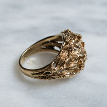 Load image into Gallery viewer, Vintage 9K Rose Gold Oak Leaf and Acorn Dome Ring