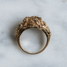 Load image into Gallery viewer, Vintage 9K Rose Gold Oak Leaf and Acorn Dome Ring