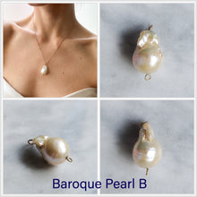 Load image into Gallery viewer, 18K Yellow Gold Baroque Pearl Pendants