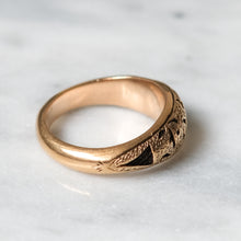 Load image into Gallery viewer, Antique Victorian 14K Yellow Gold Father Hairwork Ring