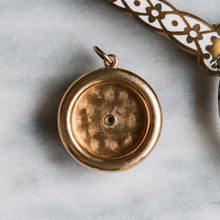 Load image into Gallery viewer, 14K Yellow Gold Engine Turned Star Sapphire and Pearls Pendant - B