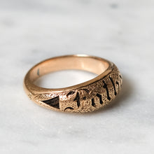 Load image into Gallery viewer, Antique Victorian 14K Yellow Gold Father Hairwork Ring