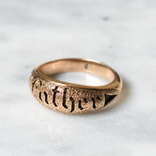 Load image into Gallery viewer, Antique Victorian 14K Yellow Gold Father Hairwork Ring