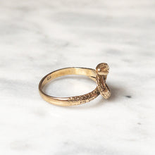 Load image into Gallery viewer, Vintage 9K Yellow Gold Snake Ring Size US 7.75 / UK P