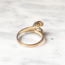 Load image into Gallery viewer, Vintage 9K Yellow Gold Snake Ring Size US 7.75 / UK P
