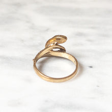 Load image into Gallery viewer, Vintage 9K Yellow Gold Snake Ring Size US 7.75 / UK P