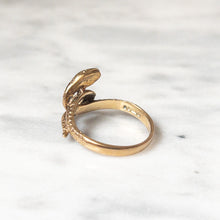 Load image into Gallery viewer, Vintage 9K Yellow Gold Snake Ring Size US 7.75 / UK P