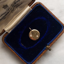 Load image into Gallery viewer, 14K Yellow Gold Diamond Gemini Zodiac Disc Pendant