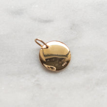 Load image into Gallery viewer, 14K Yellow Gold Diamond Gemini Zodiac Disc Pendant