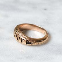 Load image into Gallery viewer, Antique Victorian 14K Yellow Gold Father Hairwork Ring