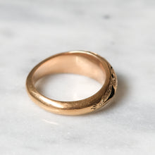Load image into Gallery viewer, Antique Victorian 14K Yellow Gold Father Hairwork Ring