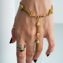 Load image into Gallery viewer, Antique Snake-Link Albertina Bracelet with Tassel
