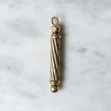Load image into Gallery viewer, Antique 14K Yellow Gold Rose-Cut Diamond Star Set Propelling Pencil Pendant