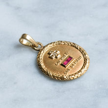 Load image into Gallery viewer, Vintage Round QU'HIER QUE DEMAIN Augis Pendant