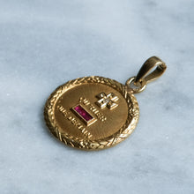 Load image into Gallery viewer, Vintage Round QU'HIER QUE DEMAIN Augis Pendant
