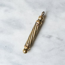 Load image into Gallery viewer, Antique 14K Yellow Gold Rose-Cut Diamond Star Set Propelling Pencil Pendant