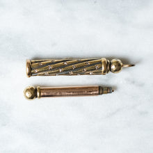 Load image into Gallery viewer, Antique 14K Yellow Gold Rose-Cut Diamond Star Set Propelling Pencil Pendant