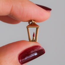 Load image into Gallery viewer, Vintage 14K Rose Gold Lantern Charm Pendant