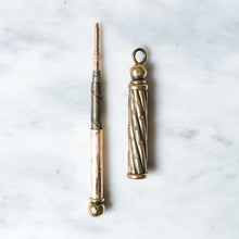 Load image into Gallery viewer, Antique 14K Yellow Gold Rose-Cut Diamond Star Set Propelling Pencil Pendant
