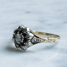 Load image into Gallery viewer, Early Victorian Cluster Ring with Rose-Cut Diamonds