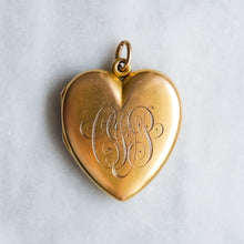 Load image into Gallery viewer, Antique 14K Yellow Gold Monogrammed Heart Locket